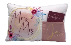 Hergo Geschenk-Kissen Mit Tasche 30x20cm - 1921 Mr. & Mrs.