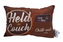 Hergo Geschenk-Kissen Mit Tasche 30x20cm - 1922 Held Der Couch