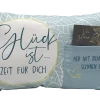 Hergo Geschenk-Kissen Mit Tasche 30x20cm - 1933 Glück Ist... Zeit Für Dich