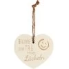 Kleines Vintage-Herz Aus Holz "Beginne Jeden Tag Mit Einem Lächeln" 24006