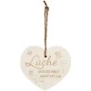 Kleines Vintage-Herz Aus Holz "Lache Und Die Welt Lacht Mit Dir" 24007