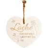 Vintage-Herz Aus Holz "Lache Und Die Welt Lacht Mit Dir" 24027