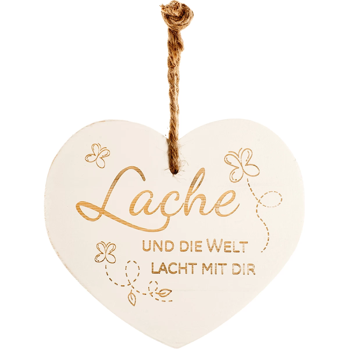 Vintage-Herz Aus Holz "Lache Und Die Welt Lacht Mit Dir" 24027 1 Vintage-Herz Aus Holz "Lache Und Die Welt Lacht Mit Dir" 24027