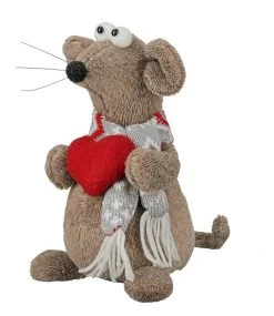 Gilde 26068 Türstopper Maus Moritz Aus Stoff Ca 22cm - Braun