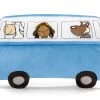 Nici 31904 Kissen Bus Blau Schafe Jolly Mäh 41x26cm Plüsch Kuschelkissen