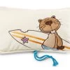 Nici 32650 Kissen Reisekissen Biber Brandon 43x25cm Plüsch Kuschelkissen Summer