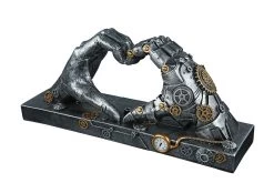 Gilde 37049 Steampunk Figur Hand Herzform 35cm Dekoration
