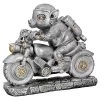 Gilde 37225 Steampunk Figur Schwein Auf Motorrad Ca. 23cm Dekoration