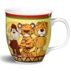 Nici 40258 PorzellanTasse Wild Friends Affe Nardu, Löwe, Tiger 9,5x10cm
