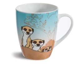 Nici 41446 Porzellantasse Erdmännchen Meerkat Kaffeetasse Teetasse Fancy Mug