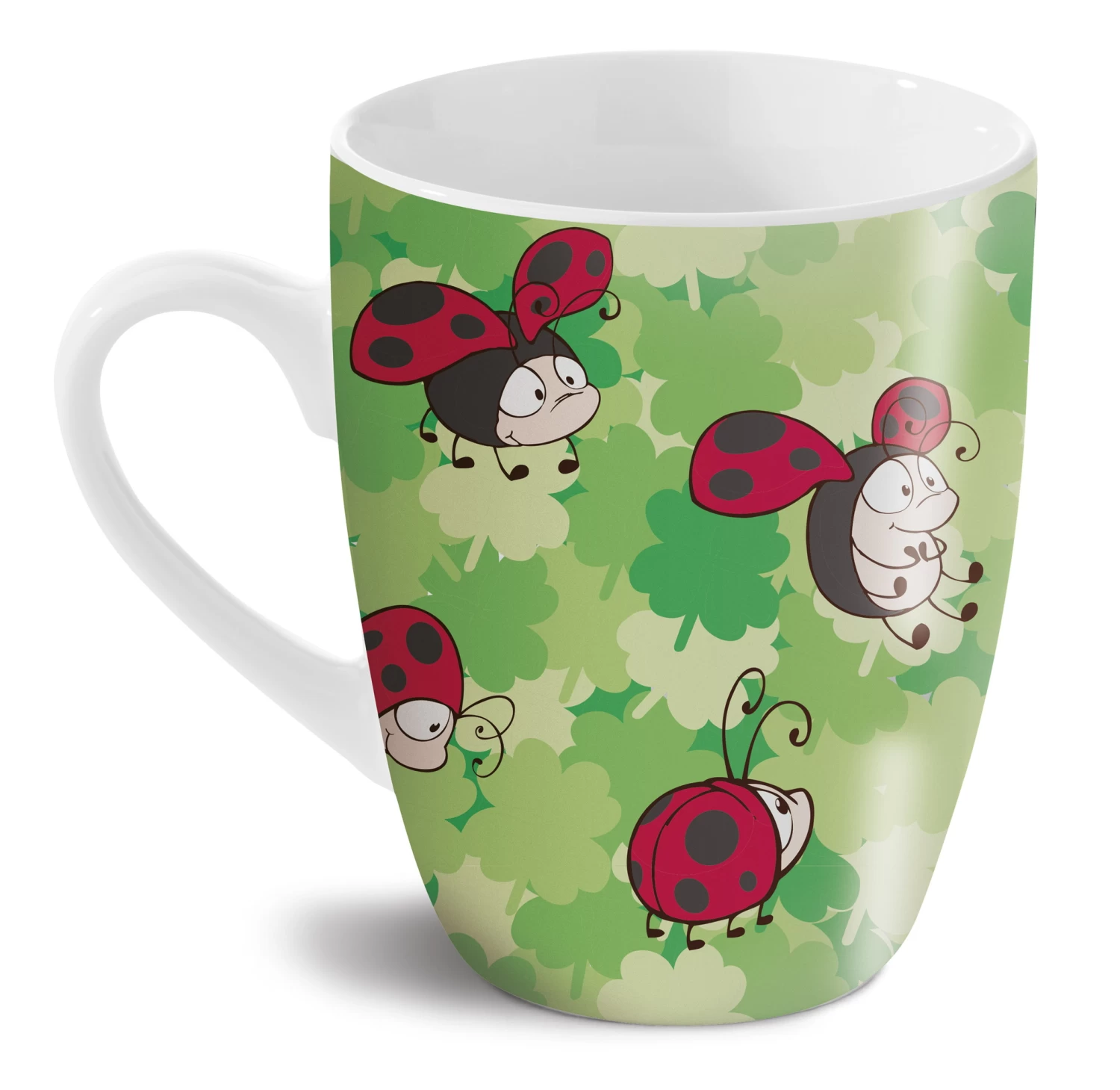 Nici 41642 Porzellantasse GlücksTasse Marienkäfer & Kleeblatt 2 Nici 41642 Porzellantasse GlücksTasse Marienkäfer & Kleeblatt – Bild 2