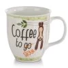 Nici 42554 Tasse Porzellantasse Faultier Slow Joe Coffee To Slow 9,5x10cm