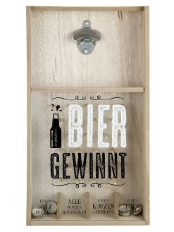 Gilde 42600 Kronkorken-Spiel Bierspiel "Bier Gewinnt" Wand-Flaschenöffner 48cm