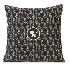 Nici 44015 Baumwollkissen Katze 2-seitig Bedruckt Schwarz Ca 37x37cm