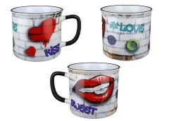 Gilde 44309 Keramik Tasse Streetart "Love" Ca. 390ml -Heimdekoration Verkäufe 44309 4 14 2