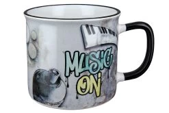 Gilde 44310 Keramik Tasse Streetart "Music On" Ca. 390ml