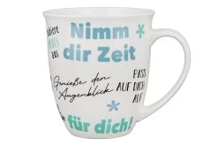 Gilde 44519 Jumbo-Tasse "Zeit Für Dich" Ca 400ml Porzellan