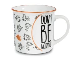 Nici 45021 Porzellantasse Metallic 'Don`t Be Normal" Vögel Kaffeetasse Teetasse