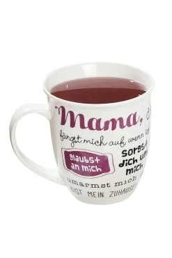 Gilde 46611 Jumbo-Tasse "Mama, Du Bist Immer Für Mich Da...!" Ca 400ml Porzellan