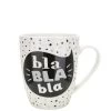 Gilde 46801 Porzellan-Tasse "bla BLA Bla" Weiß Schwarz Ca 360ml Porzellan