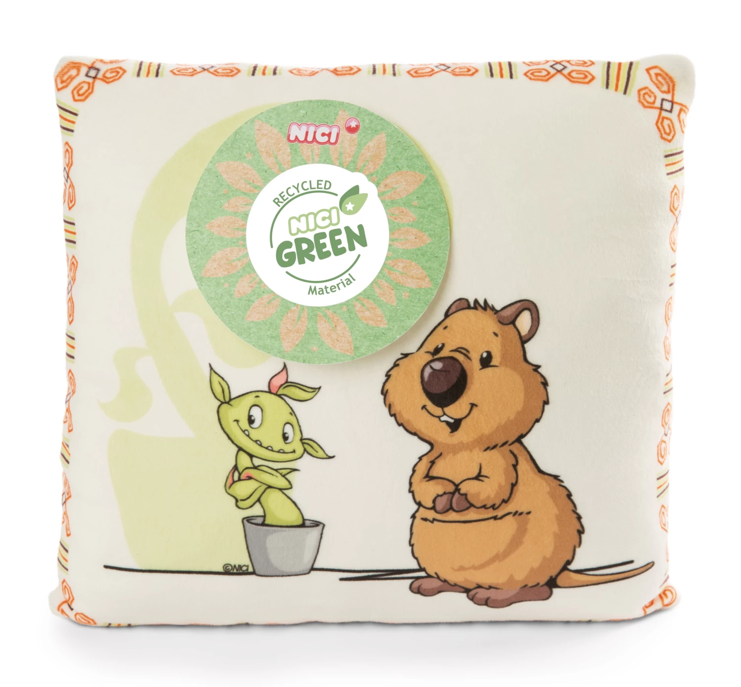 Nici 47234 GREEN Kissen Quokka Quokka-Mola & Gisela 30x30cm Plüsch Wild Friends 2 Nici 47234 GREEN Kissen Quokka Quokka-Mola & Gisela 30x30cm Plüsch Wild Friends – Bild 2