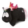 Nici 47382 Kuscheltierkissen Schwarzes Einhorn Rainbow Yin & Yang 40x30cm Plüsch