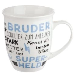 Gilde 49629 Jumbo-Tasse "Bruder" Mit Komplimenten Ca 400ml Porzellan