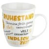 Gilde 49633 Jumbo-Tasse "Ruhestand" Mit Sprüchen Gelb 400ml Porzellan