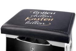 Gilde Bierkasten Sitzkissen "Grillen, Chillen,..." Ca. 44x34cm Sitzpolster 49827