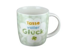 Gilde 49940 Porzellan Tasse "Tasse Voller Glück" Ca. 380ml