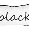 Gilde Stoffkissen "Black" Auf Weißem Grund Ca. 48x27cm Casablanca Design