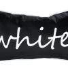 Gilde Stoffkissen "White" Auf Schwarzem Grund Ca. 48x27cm Casablanca Design