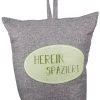 Gilde 50778 Türstopper "Hereinspaziert" Sack Aus Stoff Ca 20cm Grau