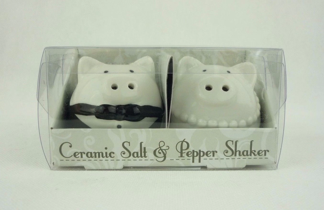 Salz- & Pfefferstreuer Brautpaar Schweine Aus Keramik Ca 6,5cm Hochzeitsgeschenk 2 Salz- & Pfefferstreuer Brautpaar Schweine Aus Keramik Ca 6,5cm Hochzeitsgeschenk – Bild 2