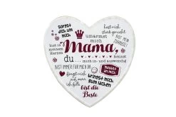 Gilde 68676 Metall Schild Weisheit "Mama" Ca. 25x25 Cm Herzform