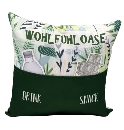 Hergo Sofahelden Outdoor-Kissen Mit Taschen 43x43cm - Wohlfühloase 8759