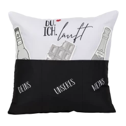 Hergo Sofahelden Kissen Mit Taschen 43x43cm - Du Ich Läuft 8766
