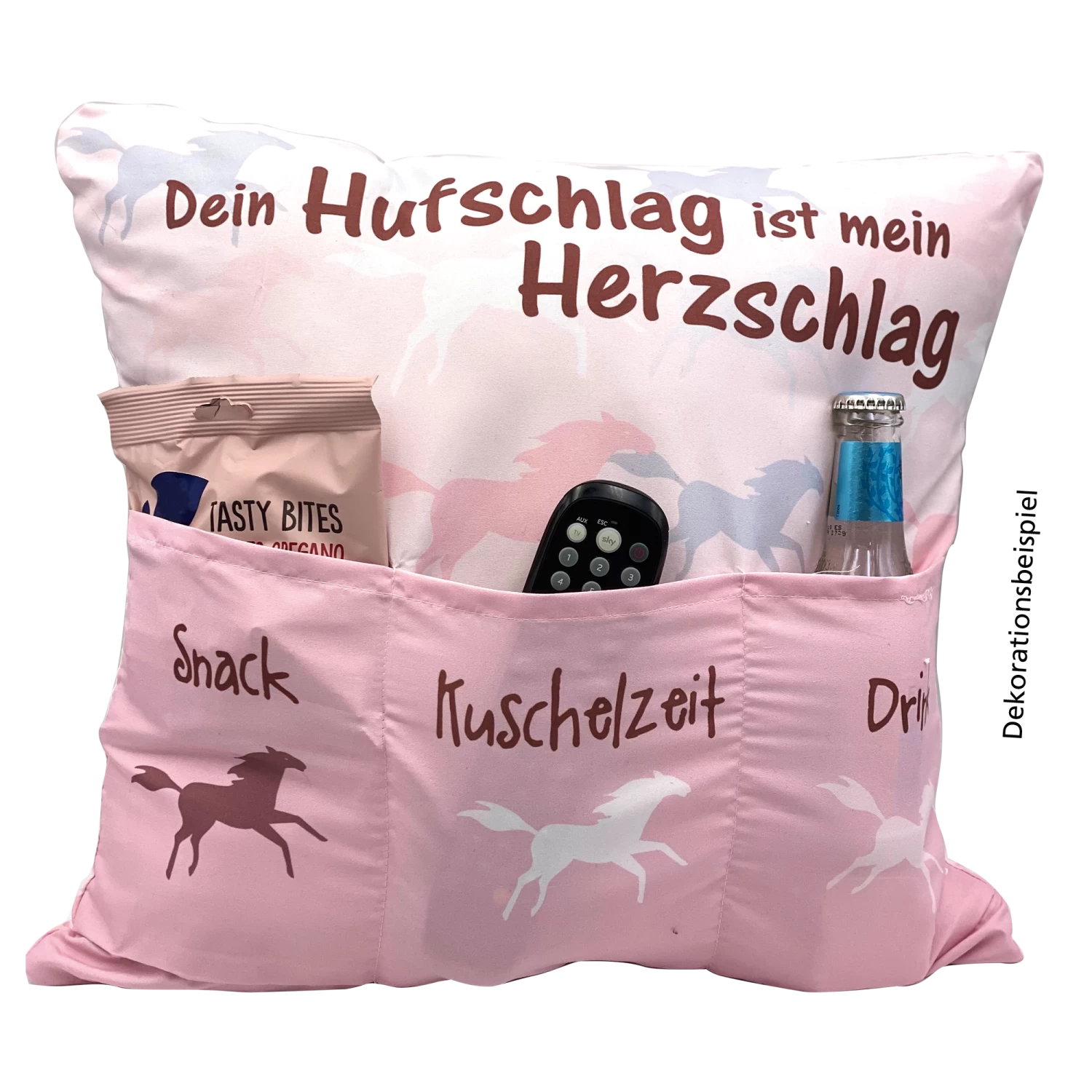 Hergo Sofahelden Kissen Mit Taschen 43x43cm - Pferdekissen 8767 2 Hergo Sofahelden Kissen Mit Taschen 43x43cm - Pferdekissen 8767 – Bild 2