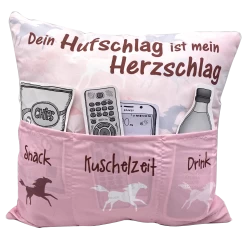 Hergo Sofahelden Kissen Mit Taschen 43x43cm - Pferdekissen 8767