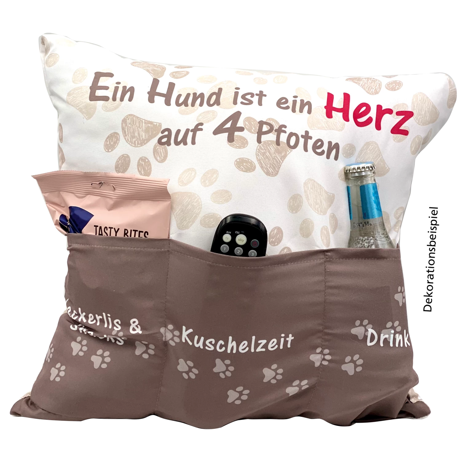 Hergo Sofahelden Kissen Mit Taschen 43x43cm - Hundekissen 8769 2 Hergo Sofahelden Kissen Mit Taschen 43x43cm - Hundekissen 8769 – Bild 2