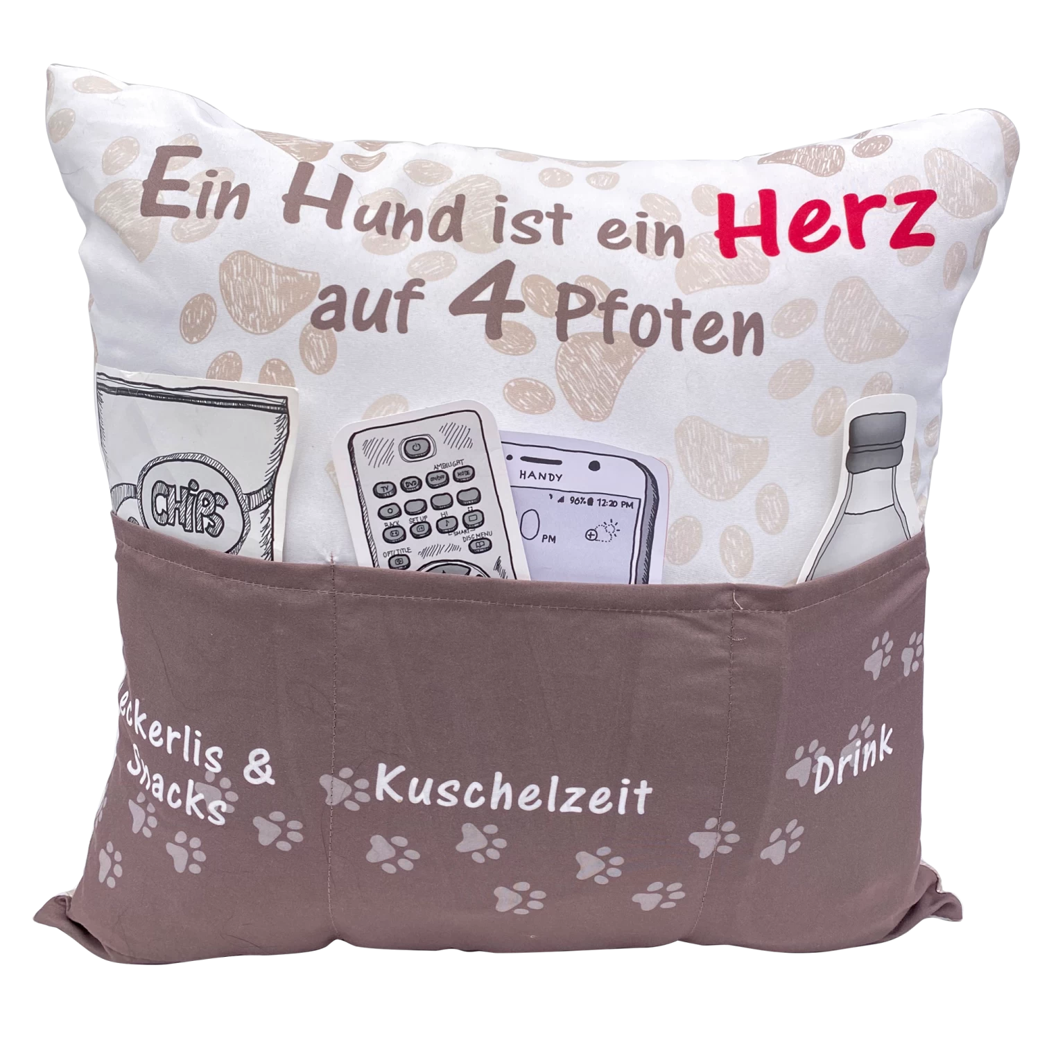 Hergo Sofahelden Kissen Mit Taschen 43x43cm - Hundekissen 8769 1 Hergo Sofahelden Kissen Mit Taschen 43x43cm - Hundekissen 8769