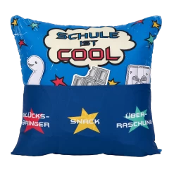 Hergo Sofahelden Kissen Mit Taschen 43x43cm - Schulanfang Jungs 8770