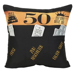 Hergo Sofahelden Kissen Mit Taschen 43x43cm - 50. Geburtstag 8776
