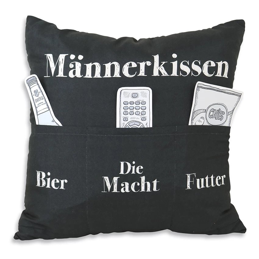 Hergo Sofahelden Kissen Mit Taschen 43x43cm - Männerkissen 8801 1 Hergo Sofahelden Kissen Mit Taschen 43x43cm - Männerkissen 8801