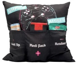 Hergo Sofahelden Kissen Mit Taschen 43x43cm - Gamerkissen 8841