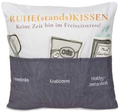 Hergo Sofahelden Kissen Mit Taschen 43x43cm - Ruhestandskissen 8842