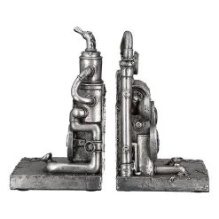 Gilde 89299 Steampunk Buchstütze Maschine 2er-Set Je 19cm Dekoration -Heimdekoration Verkäufe 89299 2 1