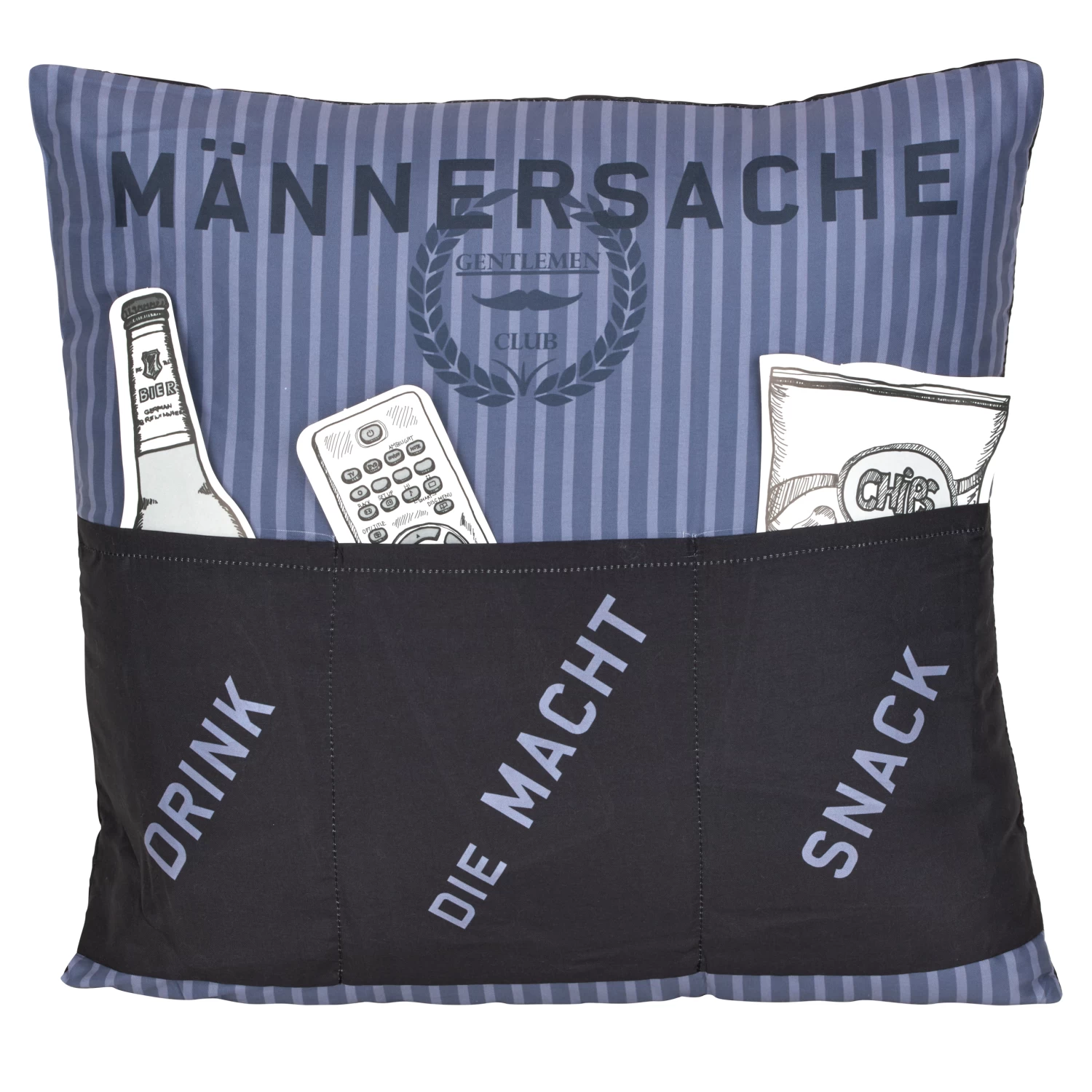 Hergo Sofahelden Kissen Mit Taschen 43x43cm - Männersache 8962 2 Hergo Sofahelden Kissen Mit Taschen 43x43cm - Männersache 8962 – Bild 2