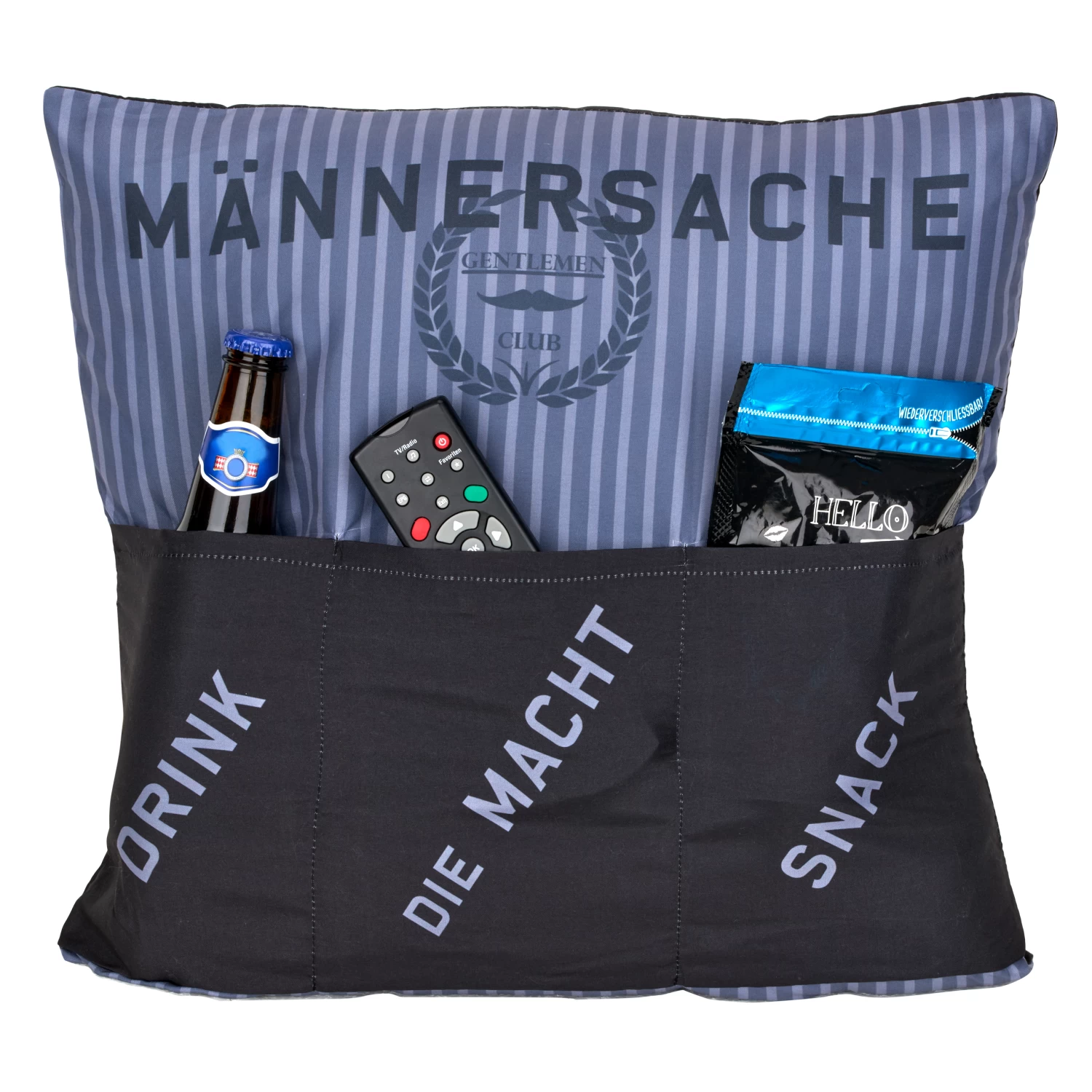 Hergo Sofahelden Kissen Mit Taschen 43x43cm - Männersache 8962 1 Hergo Sofahelden Kissen Mit Taschen 43x43cm - Männersache 8962