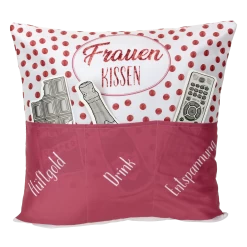 Hergo Sofahelden Kissen Mit Taschen 43x43cm - Frauenkissen 8975